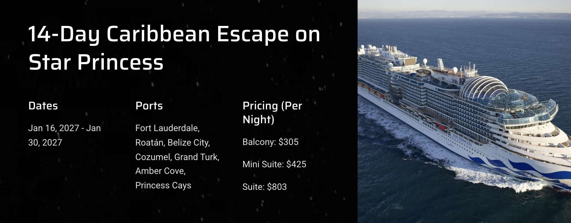 14-Day Caribbean Escape on Star Princess